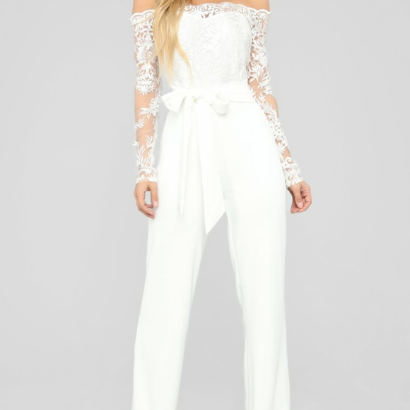 Fashion Nova Pants - Fashion Nova The Places I'll Go Jumpsuit - White